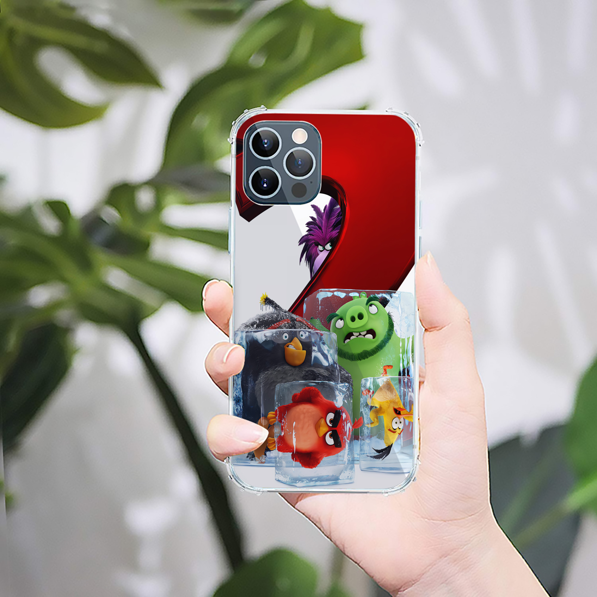 （画像用） Angry Birds アングリーバード 【iPhone 12シリーズ対応】透明スマホケース（クリアソフトケース）